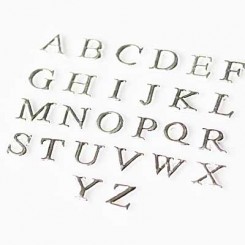 Uppercase Letters - Silver Tone